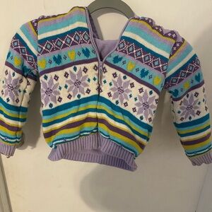 Vintage Wonderkids Purple and Blue Knit Jacket